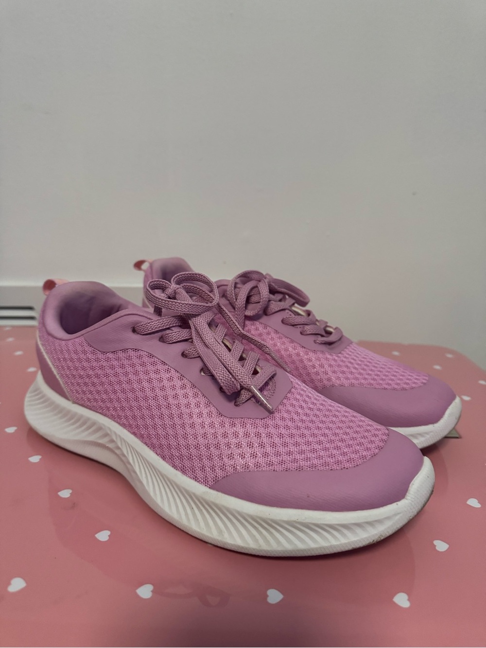 Women's Lightweight Pink Mesh Sneakers